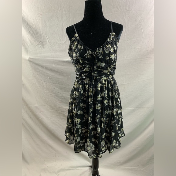 Chiffon Floral Print Knot Front Cami Dress - Picture 6 of 9